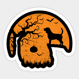 Beagle Dog Halloween Witch Costume Styled Beagle Mom Sticker